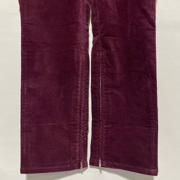 New D & Co Adaptive Wheelchair Fit Full Length Velveteen Pants Burgundy Size 10 - Picture 7 of 16